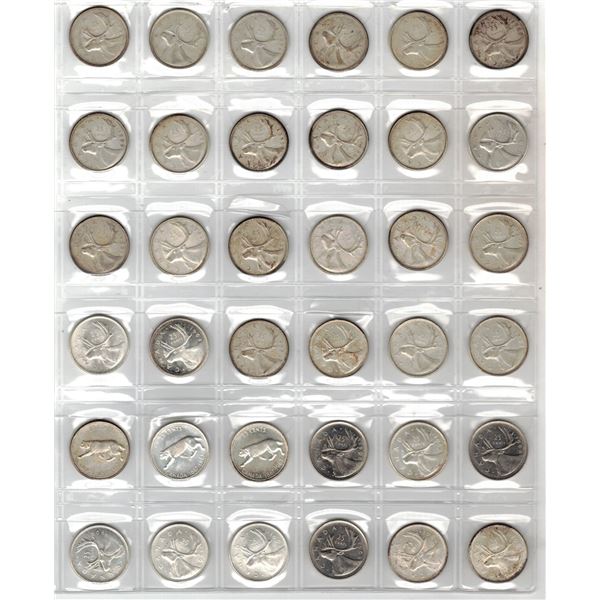 THIRTY SIX Quarters , lots of silver