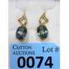 Image 1 : Pair of 14 KT Gold 17 CTW Mystic Topaz Earrings