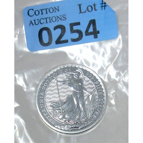 1 Oz .999 Silver 2022 Britannia Coin