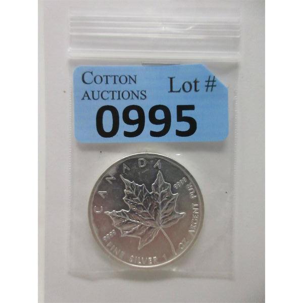 1 Oz .9999 Silver 2011 Canada Maple Leaf Coin