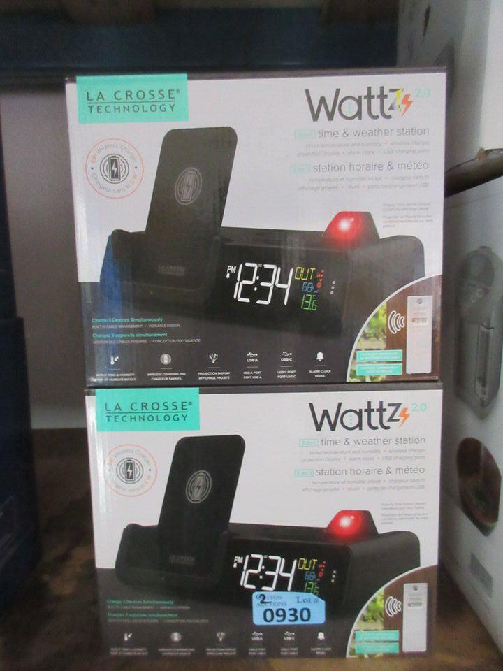 2 La Crosse Wattz 2.0 Time & Weather Station