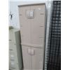 Image 1 : 2-Tan Plastic 2 Door Storage Cabinet w/Contents - 2 X $