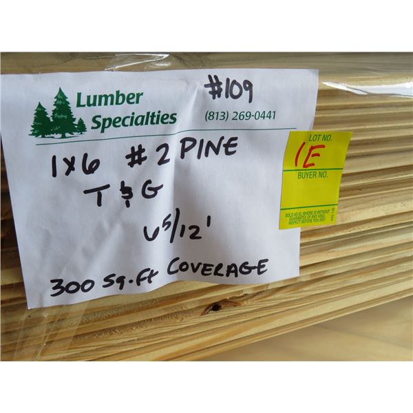 1 x 6 #2 Pine T&G V - Joint 65/12'