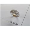 Image 2 : 14K WG Diamond Band w/30 Round Diamonds and 3 Square Diamonds