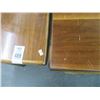 Image 3 : Mahogany Top Vintage Wood Brass Accent 2 Pc. Metal Desk