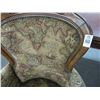 Image 2 : 2-Carved Oak Trim Geographical Map Motif Cushion Armchairs - 2 X $