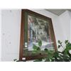 Image 1 : Framed Tropical Garden Scene - 39" x 33"