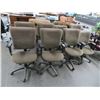 Image 1 : 8-Green Fabric Adjustable Height Task Chairs - 8 X $