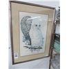 Image 1 : Framed Snowy Owl Print - 28" x 21"