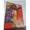Image 1 : Framed Abstract Oil On Canvas - 34" x 24"