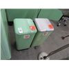 Image 1 : 2-Bakelite Handle Style Mint Green Biohazard Metal Waste Can - 2 X $