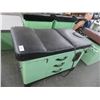 Image 1 : Bakelite Handle Style Mint Green Brown Leather Cushion Exam Table