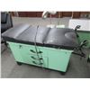 Image 1 : Bakelite Handle Style Mint Green Brown Leather Cushion Exam Table