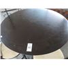 Image 2 : Mahogany Round Pub Table w/3 Tan Cushioned Stools