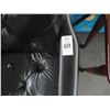 Image 2 : Black Leather Button Tufted Armchair