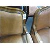 Image 2 : 2-Brown Leathr Button Tufted Armchairs - 2 X $