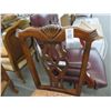 Image 2 : Carved Wood Padded Accent Chair