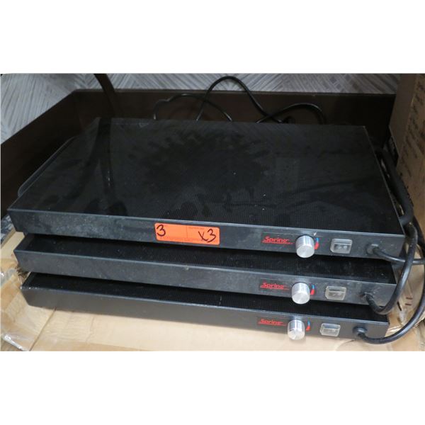Qty 3 Spring USA ST-1220 Warming Trays 24" x 13-3/4" (retail $250 each)