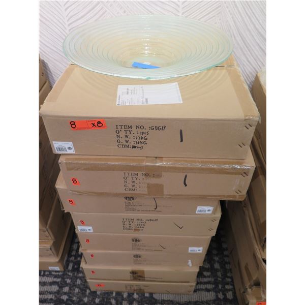 Qty 8 American Metalcraft GBG19 Round Glacier Bowl 19" Dia, 3"H New in Box ($472 total retail)