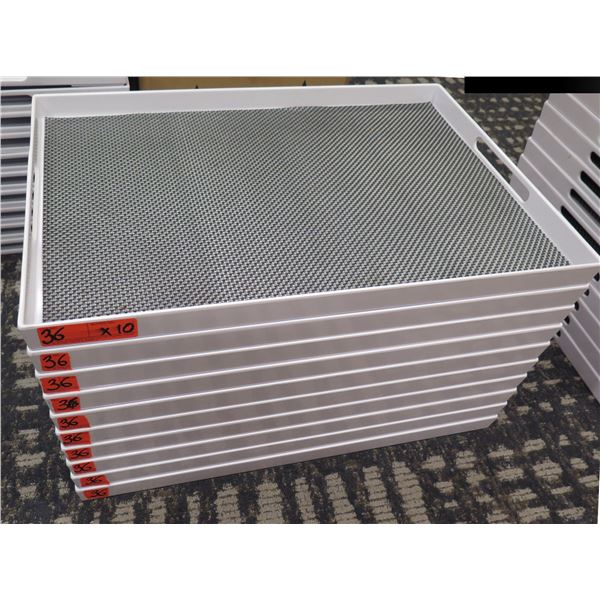 Qty 10 Impulse! Melamine Trays w/ Woven Liner 24"x17" ($890 total retail)