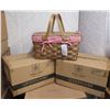Image 1 : Qty 2 Picnic Time 350-01-300 Woven Kansas Baskets w/ Handles, New ($140 total retail)