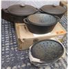 Image 1 : Qty 6 American Metalcraft CIP03 3-qt Cast Iron Casserole w/ Handles & Lid 14"L ($660 total retail)