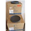 Image 1 : Qty 85 Anfora A911P258 Round Stack Trays in Crete Matte Black 9" Dia New in Box ($1274 total retail)