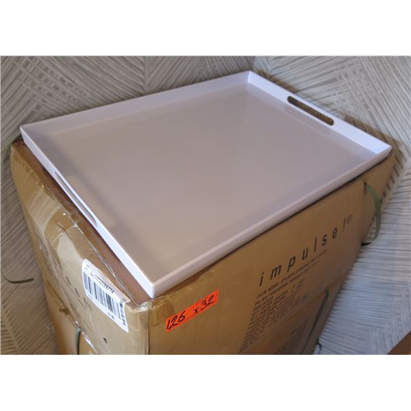 Qty 32 Impulse! 6888 Splash Serving Trays White 24"x17" New in Box ($2848 total retail)