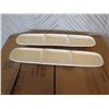 Image 2 : Qty 144 Fortessa DV.70416 White 3 Compartment Canoe Trays 16"x3.5" New in Box