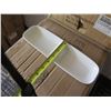 Image 4 : Qty 144 Fortessa DV.70430 White 2 Compartment Canoe Trays 11"x3.5" New in Box