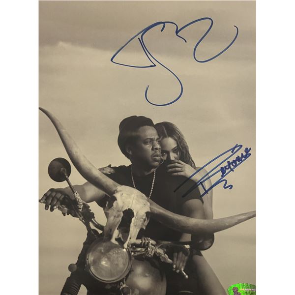 Jay-Z and Beyonce signed photo
