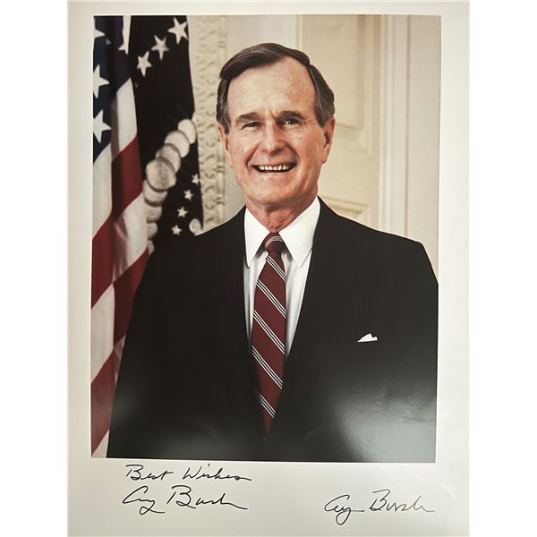 George H. W. Bush signed photo