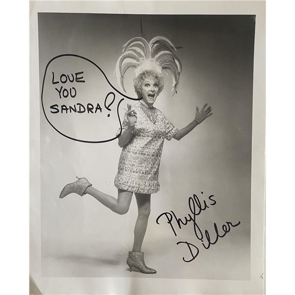 Phyllis Diller signed photo