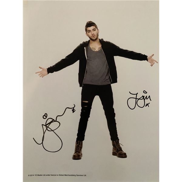 One Direction Zayn Malik and Liam Payne signed photo
