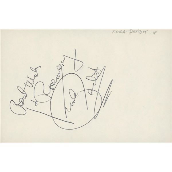 Korla Pandit signed note