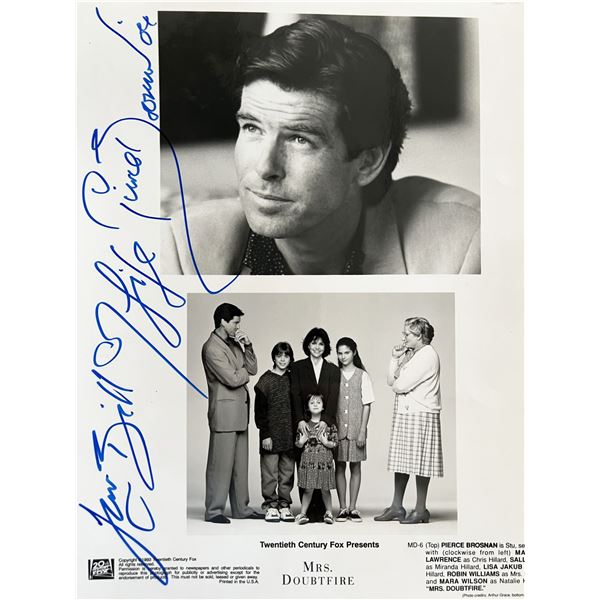 Mrs. Doubtfire Pierce Brosnan signed movie photo