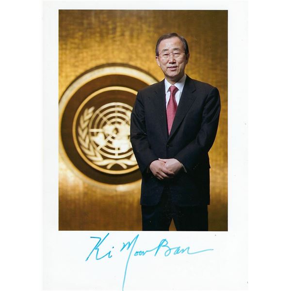 Ban Ki-moon signed photo