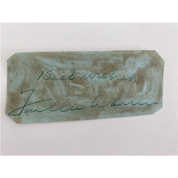 Florida Governor Fuller Warren original signature