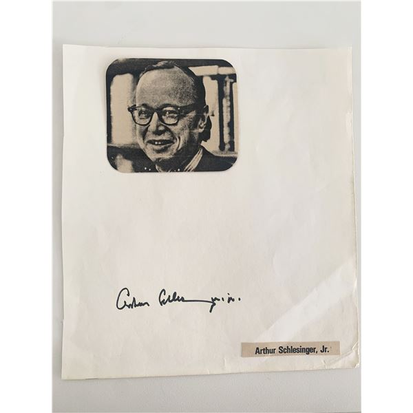 Arthur Schlesinger Jr. signed page