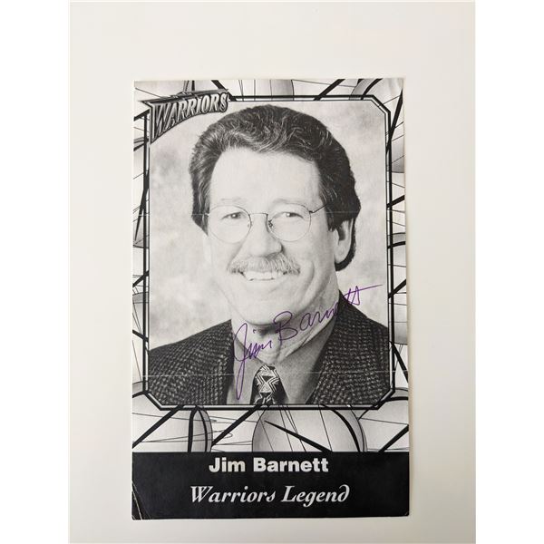 Jim Barnett Warriors signed photo