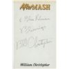 Image 1 : Mash William Christopher signed note