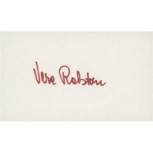 Vera Ralston signature cut