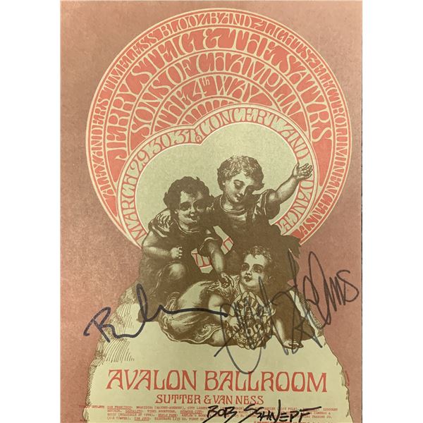 Avalon Ballroom signed concert flyer