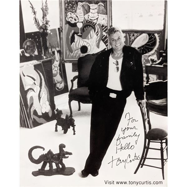 Tony Curtis signed photo