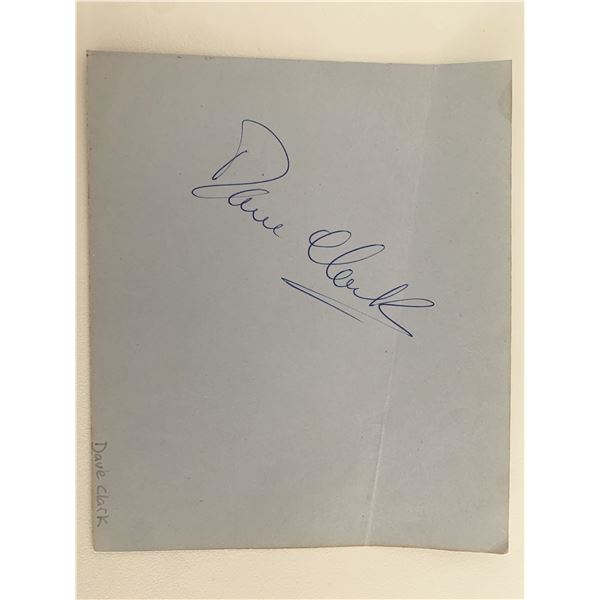 Musician Dave Clark original signature
