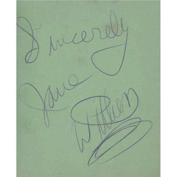 Jane Withers signature cut