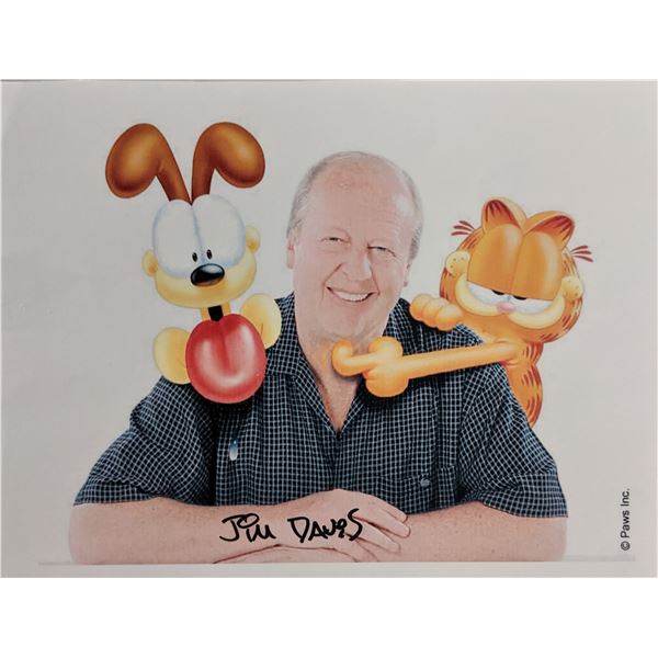 Jim Davis Signed Garfield Photo