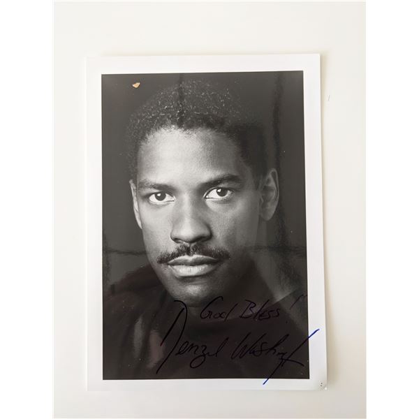 Denzel Washington signed photo