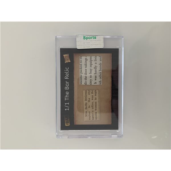 Gordon "Sting" Thomas book relic