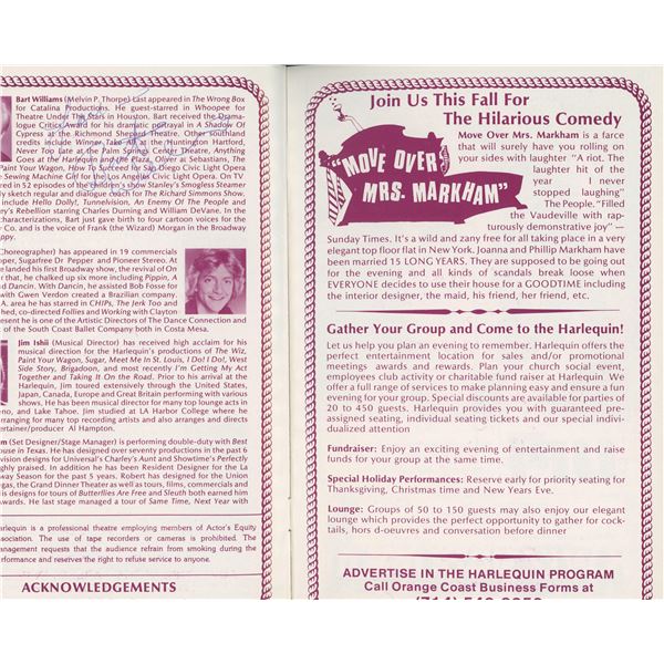 The Best Little Whorehouse in Texas cast signed playbill